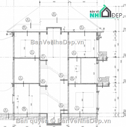 biệt thự 3 tầng,file cad biệt thự 3 tầng,biệt thự 3 tầng file cad,cad biệt thự 3 tầng