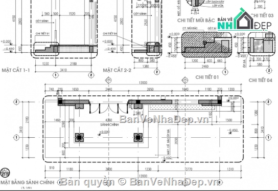 biệt thự 1 tầng,cad biệt thự 1 tầng,file cad biệt thự 1 tầng,biệt thự 1 tầng file cad
