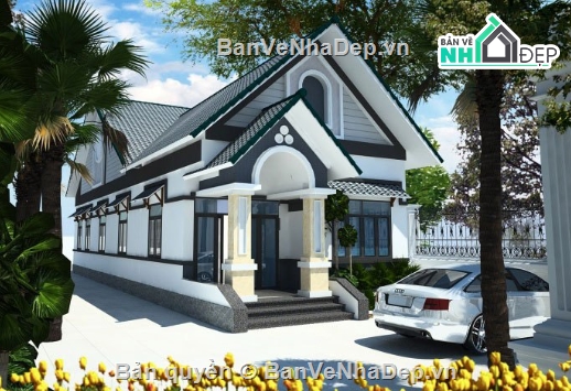 biệt thự 1 tầng,cad biệt thự 1 tầng,file cad biệt thự 1 tầng,biệt thự 1 tầng cad