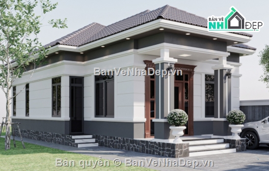 biệt thự 1 tầng cad,file cad biệt thự 1 tầng,cad biệt thự 1 tầng,autocad biệt thự 1 tầng