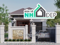 biệt thự 1 tầng cad,file cad biệt thự 1 tầng,cad biệt thự 1 tầng,autocad biệt thự 1 tầng
