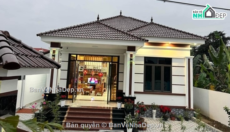 biệt thự 1 tầng,thiết kế biệt thự,mẫu biệt thự 1 tầng