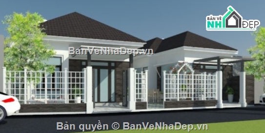 biệt thự 1 tầng,file cad biệt thự 1 tầng,cad biệt thự 1 tầng