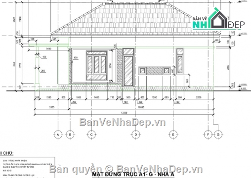 biệt thự 1 tầng,file cad biệt thự 1 tầng,cad biệt thự 1 tầng