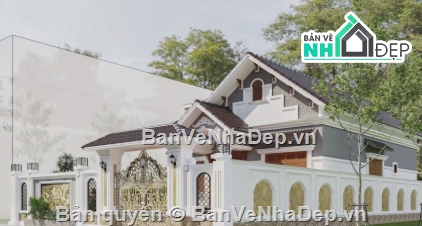 mái thái 1 tầng,biệt thự 1 tầng mái thái,cad biệt thự 1 tầng,file cad biệt thự 1 tầng,biệt thự 1 tầng file cad