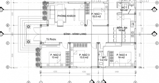 mái thái 1 tầng,biệt thự 1 tầng mái thái,cad biệt thự 1 tầng,file cad biệt thự 1 tầng,biệt thự 1 tầng file cad