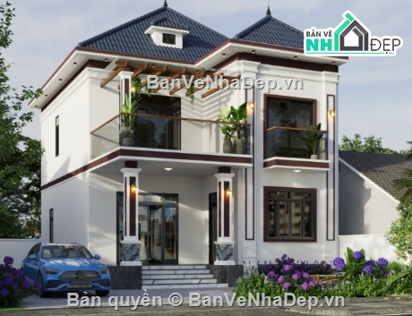 biệt thự 2 tầng,cad biệt thự 2 tầng,file cad biệt thự 2 tầng,biệt thự 2 tầng cad