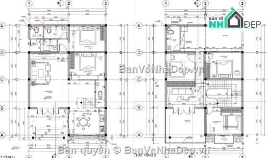 biệt thự 2 tầng,cad biệt thự 2 tầng,file cad biệt thự 2 tầng,biệt thự 2 tầng cad