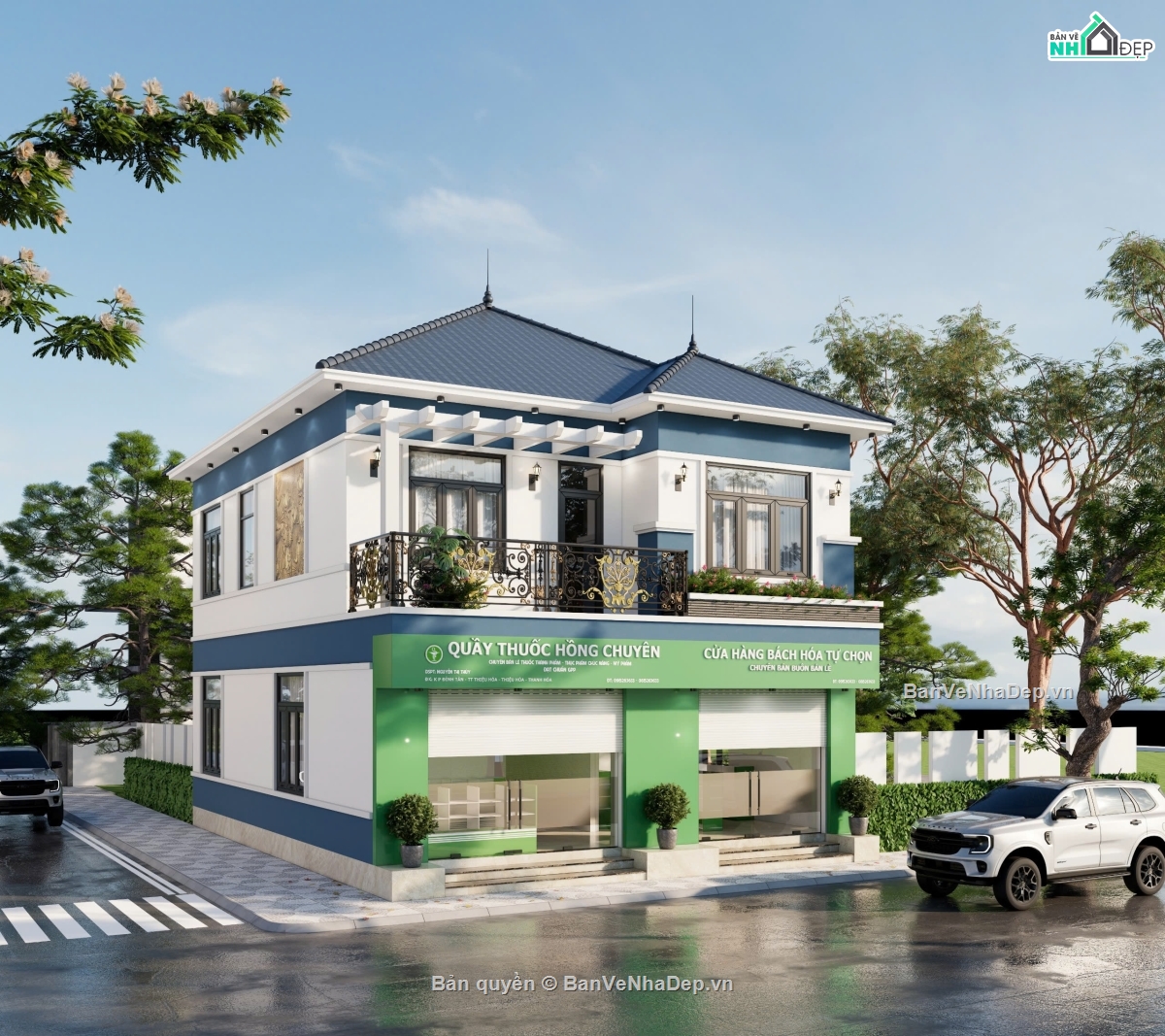 Biệt thự,2 tầng,2 tầng mái nhật,nhà kết hợp kinh doanh,Biệt thự  2 tầng