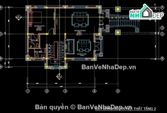 biệt thự 3 tầng,cad biệt thự 3 tầng,file cad biệt thự 3 tầng