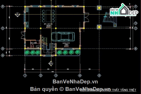 biệt thự 3 tầng,cad biệt thự 3 tầng,file cad biệt thự 3 tầng