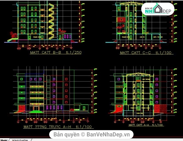 Bộ 8 bản vẽ Cad bệnh viện đồng giá 10k + giảm 10%