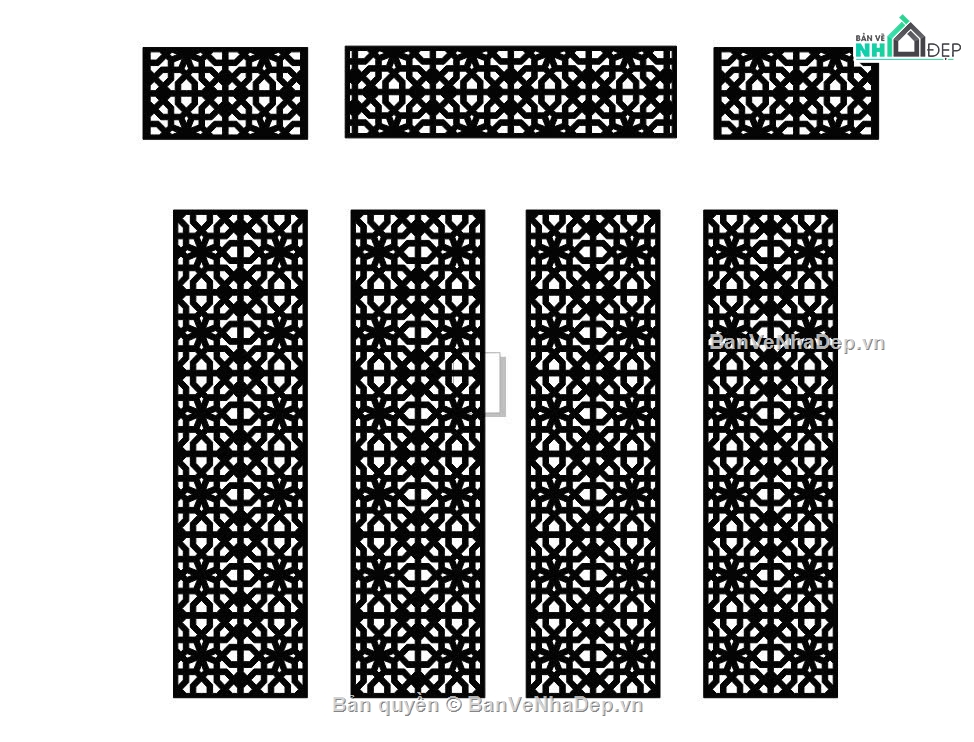 cổng cắt cnc,Mẫu cổng 4 cánh cnc,cổng dxf