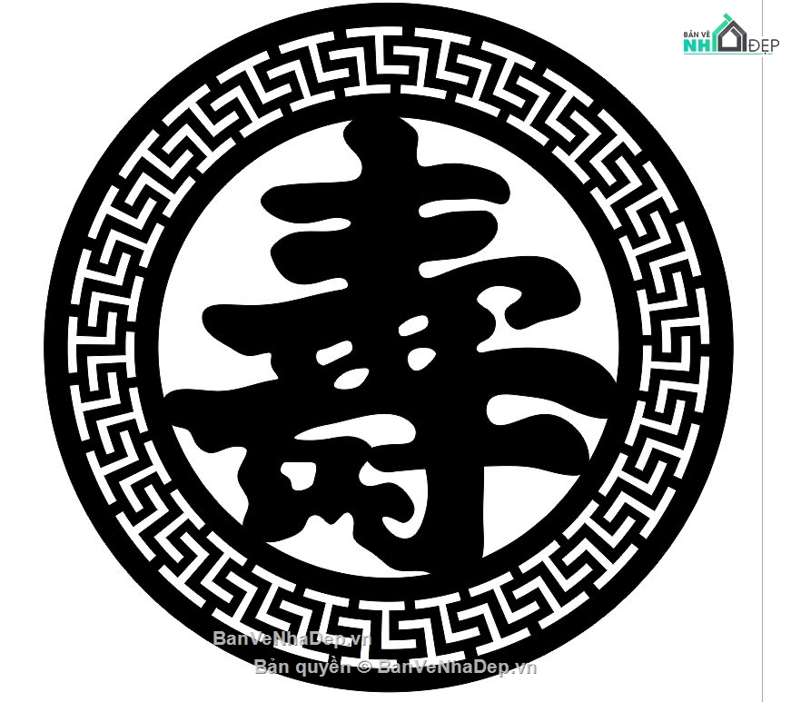 chữ thọ cnc,mẫu chữ thọ,chữ thọ chữ hán
