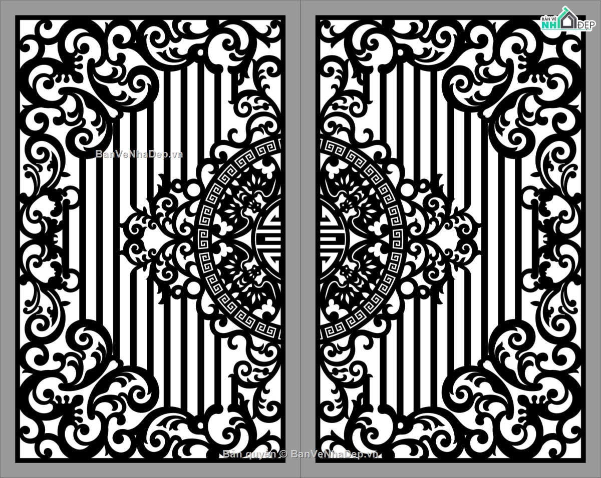 cổng 2 cánh cnc,file cnc cổng 2 cánh,mẫu cổng 2 cánh