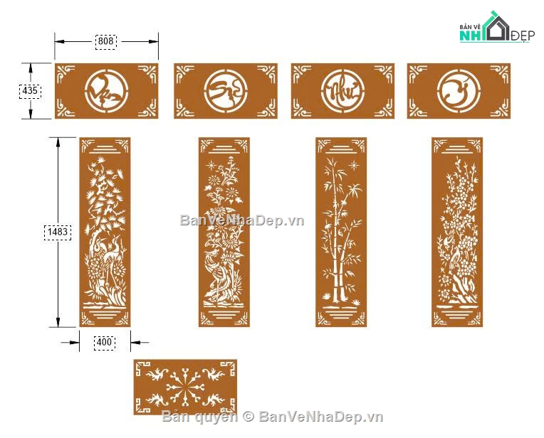 Thiết kế cổng cnc đẹp,cổng dxf,bản vẽ cổng