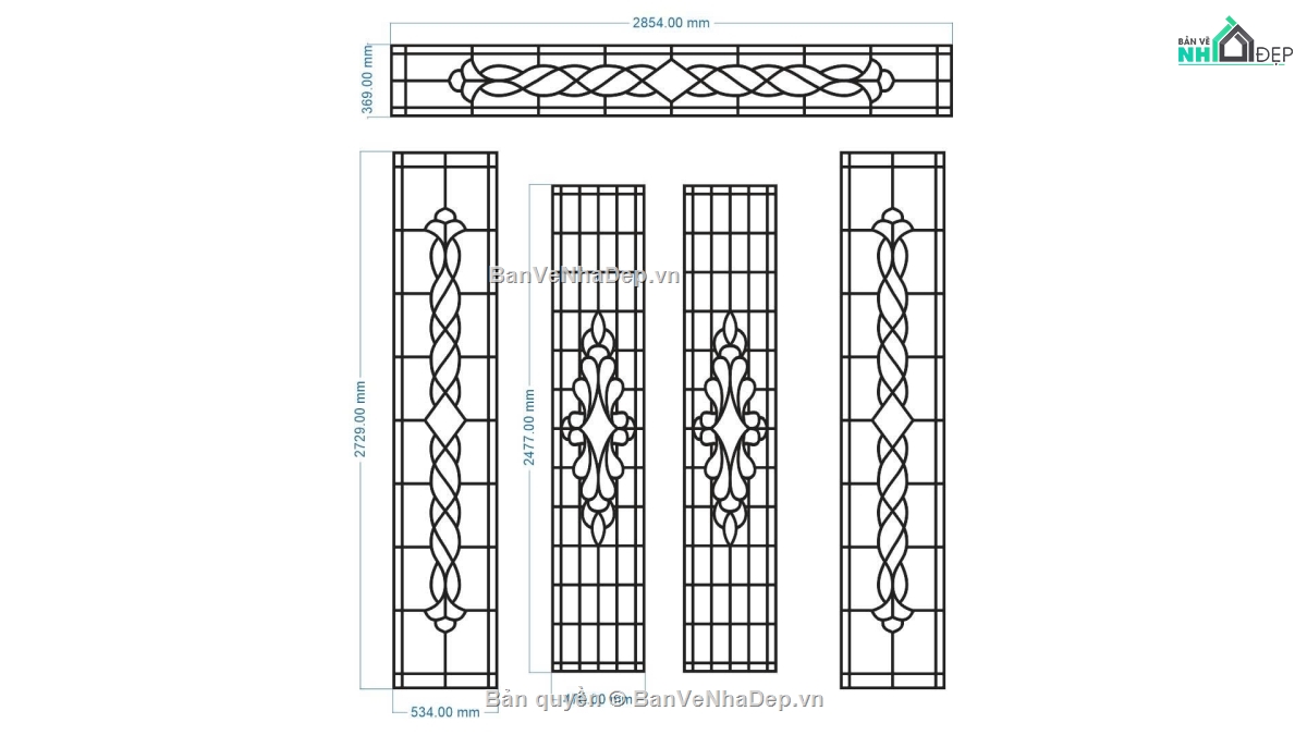 cửa cnc 4 cánh,cnc ô thoáng,Mẫu cửa,ô thoáng,cnc cửa