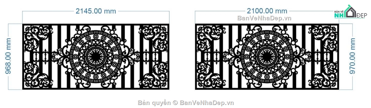 mẫu hàng rào,2 mẫu trống đồng cnc,hàng rào,cnc hàng rào