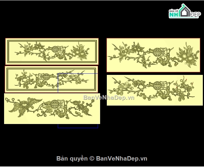 cổ bàn thờ,cổ bàn thờ tứ quý,Mẫu cổ tứ quý cnc