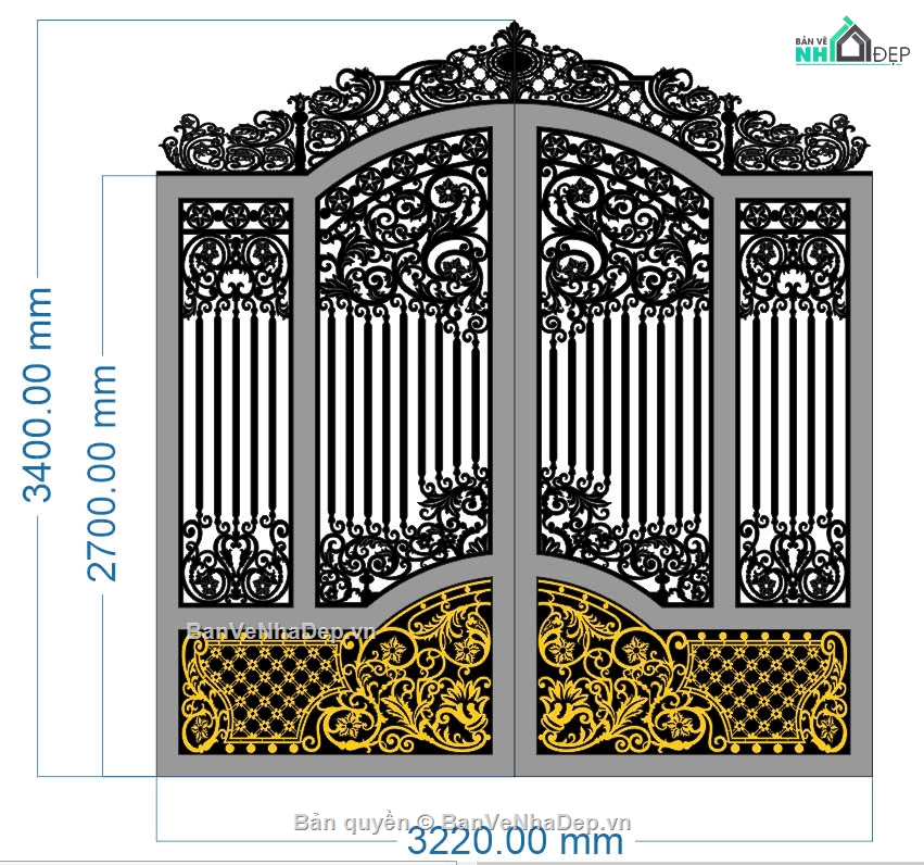 cổng 2 cánh cnc,file cnc cổng 2 cánh,mẫu cnc cổng 2 cánh