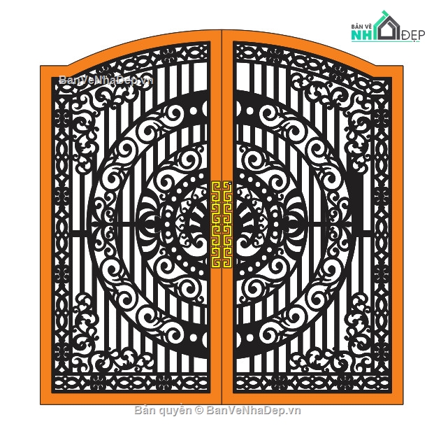 file cnc cổng 2 cánh,cổng 2 cánh cnc đẹp,mẫu cổng 2 cánh cnc