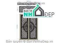 cổng trống đồng,cổng dxf,file cnc cổng 2 cánh