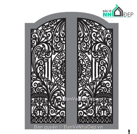 CNC cổng 2 cánh hiện đại,CNC cổng 2 cánh,cổng 2 cánh CNC đẹp