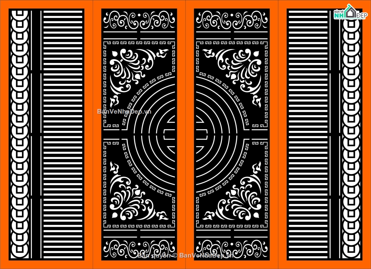 cổng 4 cánh hiện đại,Mẫu cổng 4 cánh cnc,cnc 4 cánh