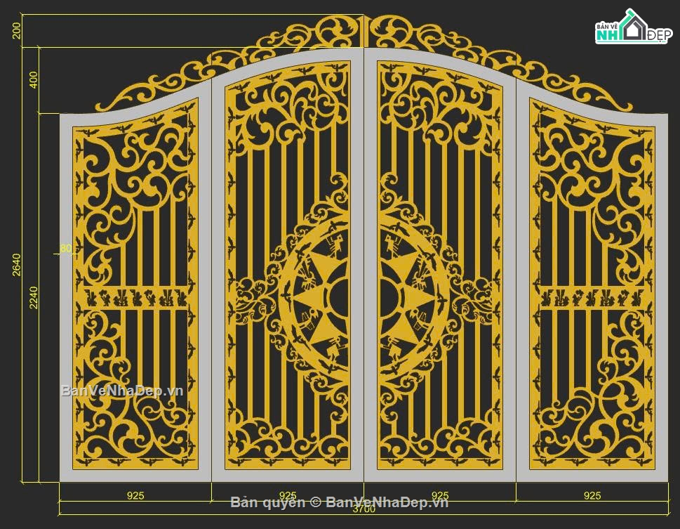 mẫu cửa cổng 4 cánh cnc đẹp,mẫu cửa cổng sắt 4 cánh đẹp,thư viện cửa cổng hiện đại file cad,cửa cổng cnc hoa văn,cửa cổng cnc 4 cánh file dxf,cửa cổng hoa văn cnc