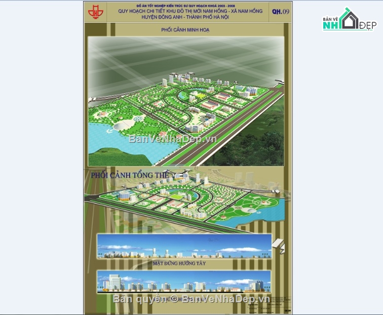 Đồ án Quy hoạch đô thị mới,File quy hoạch đô thị Nam Hồng,Mẫu bản đồ quy hoạch đô thị