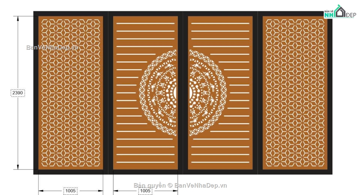 cổng dxf,cổng 4 cánh cnc,cổng cnc
