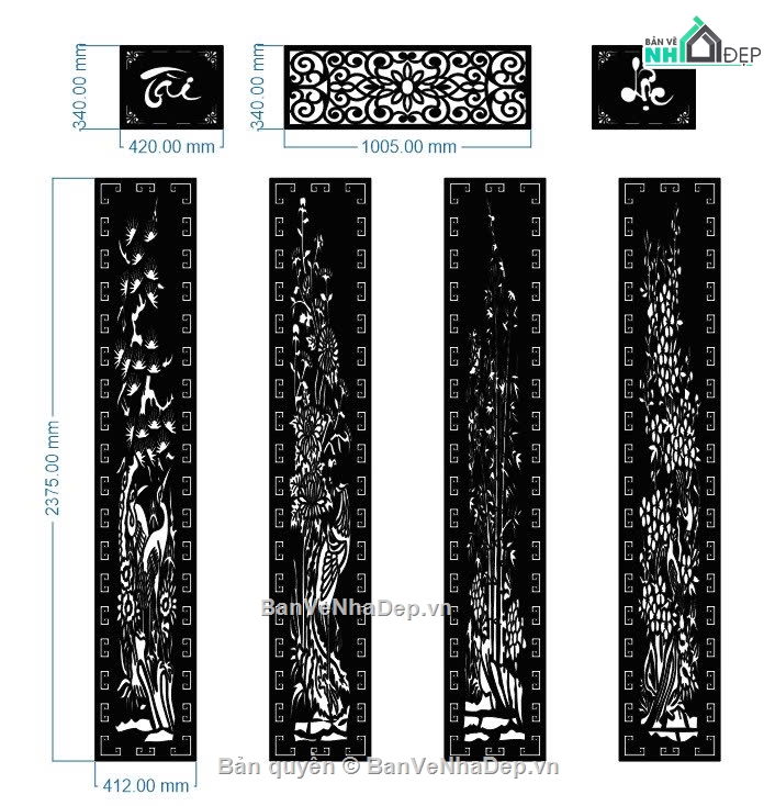 Cổng 4 cánh tứ quý,Cổng 4 cánh,cnc 4 cánh,4 cánh cnc