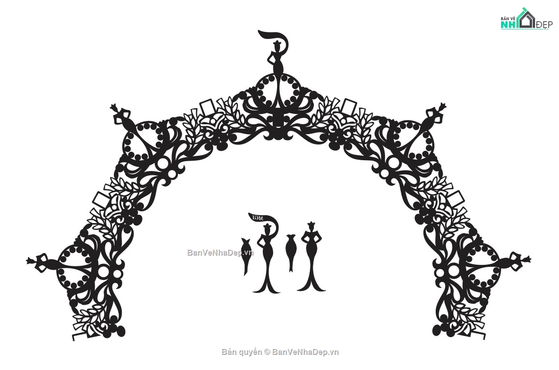 hoa văn cổng,mẫu cnc hoa văn cổng cưới,cắt cnc hoa văn cổng cưới,cổng cưới cnc