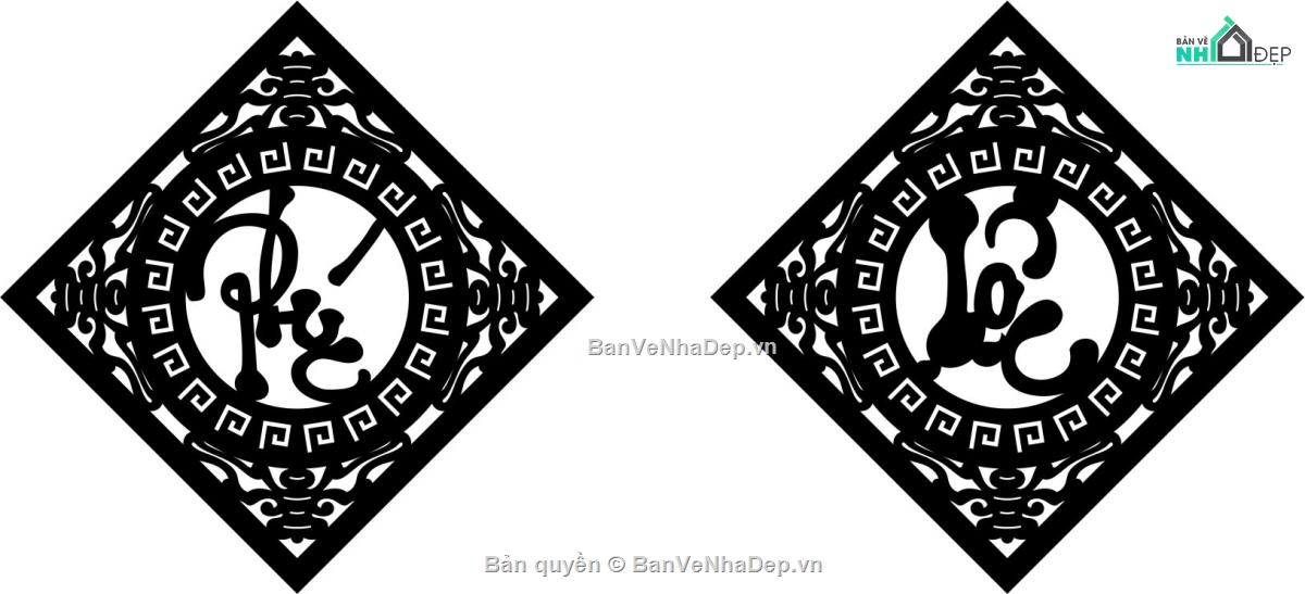 mẫu cổng đẹp,phúc lộc thọ,cad cổng đẹp