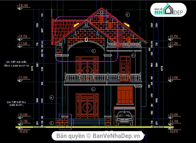 nhà 2 tầng,nhà phố 2 tầng,biệt thự 2 tầng,bản vẽ cad biệt thự 2 tầng,nhà dân 2 tầng