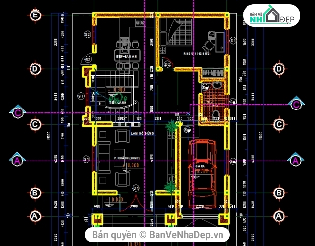 nhà 2 tầng,nhà phố 2 tầng,biệt thự 2 tầng,bản vẽ cad biệt thự 2 tầng,nhà dân 2 tầng