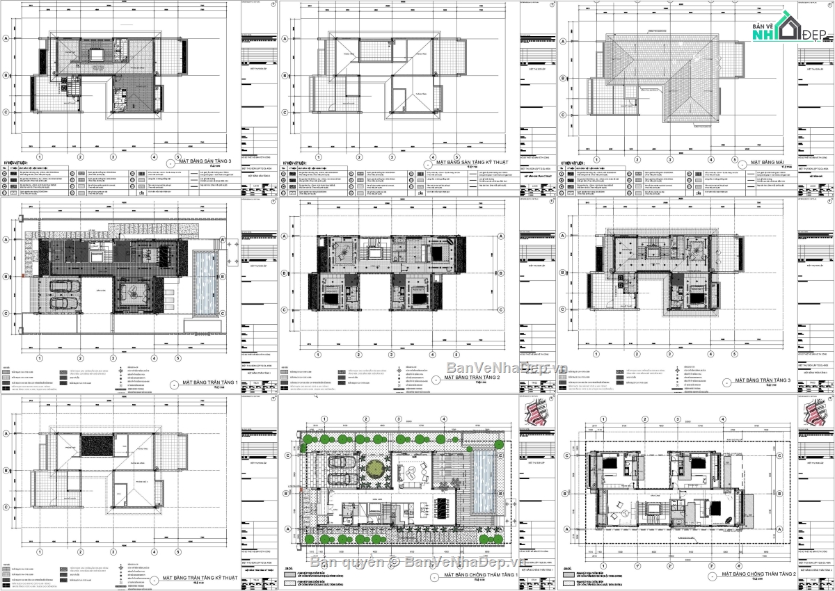 Bản vẽ biệt thự 3 tầng đẹp,Thiết kế biệt vườn đẹp,biệt thự nhà vườn,cad biệt thự nhà vườn