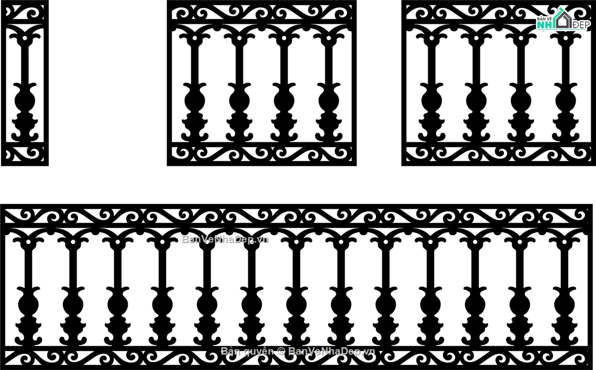 mẫu lan can đẹp,file cad cnc,lan can cnc