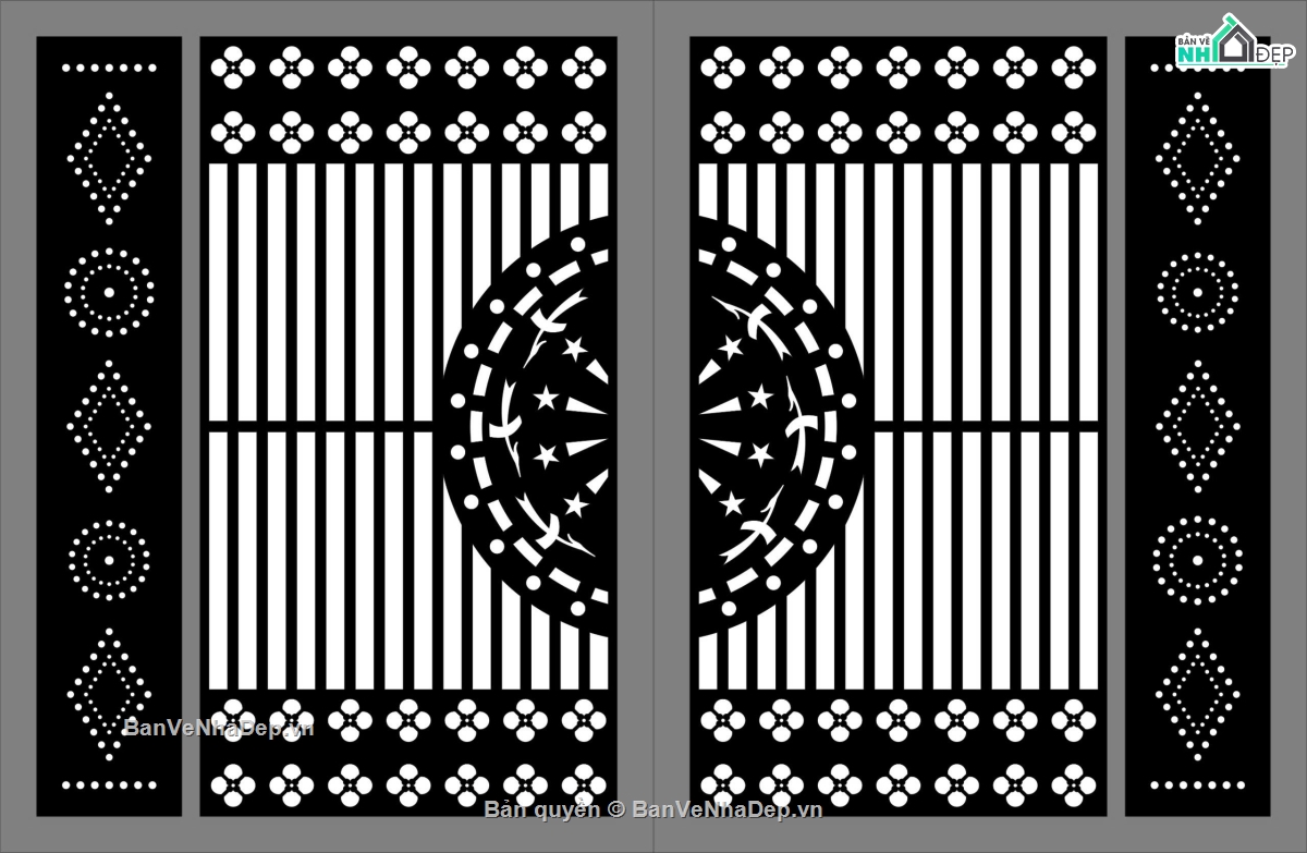 cổng cnc 2 cánh,mẫu cnc cổng 2 cánh,file cnc cổng 2 cánh