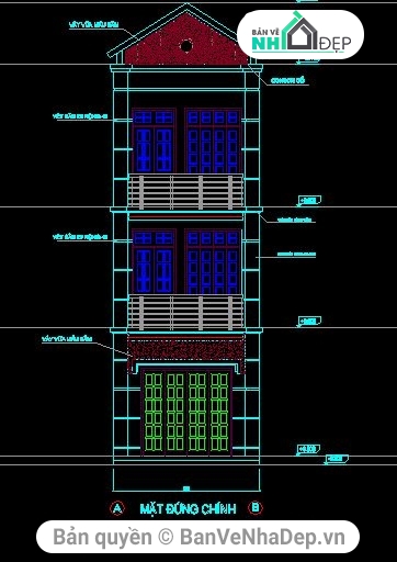 kiến trúc 5 tầng,Kích thước 4x18m,mẫu nhà 5 tầng,mẫu nhà có tầng hầm