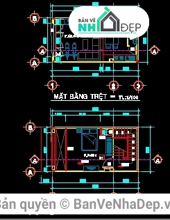 File autocad thiết kế nhà phố cao tầng (4.5 tầng, 5 tầng, 6 tầng,...) full kiến trúc + kết cấu