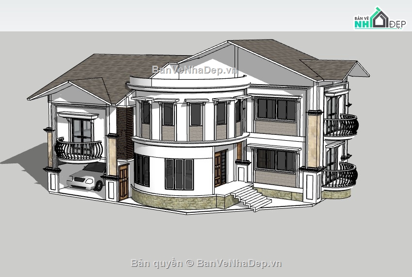 biệt thự 2 tầng,biệt thự sketchup,sketchup biệt thự,sketchup biệt thự 2 tầng,biệt thự  tầng,biệt thự  sketchup