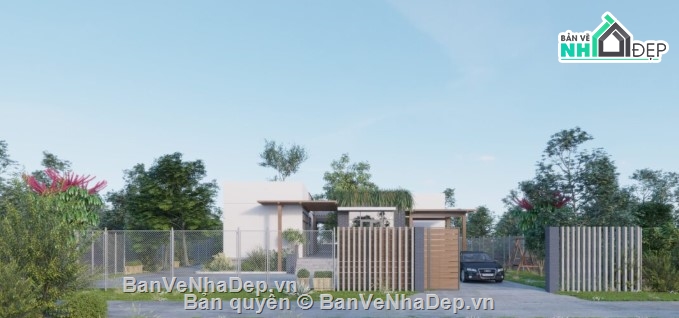mẫu nhà 1 tầng,nhà 1 tầng đẹp,3dmax nhà 1 tầng