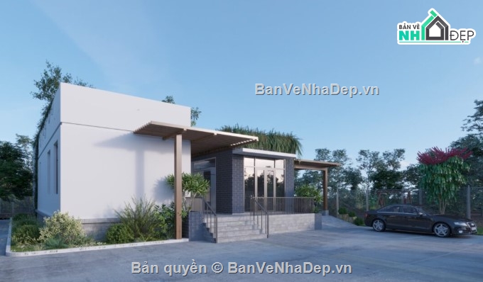 mẫu nhà 1 tầng,nhà 1 tầng đẹp,3dmax nhà 1 tầng