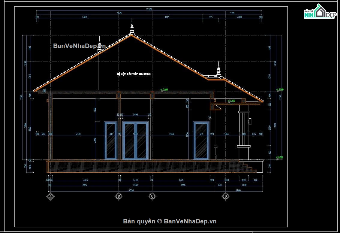 Bản vẽ nhà cấp 4 kích thước 10x15m,Mẫu nhà cấp 4 có 3 phòng ngủ,bản vẽ nhà cấp 4 đầy đủ,Bản vẽ nhà cấp 4 mái Nhật 10x15m,mẫu nhà cấp 4 mái Nhật đẹp