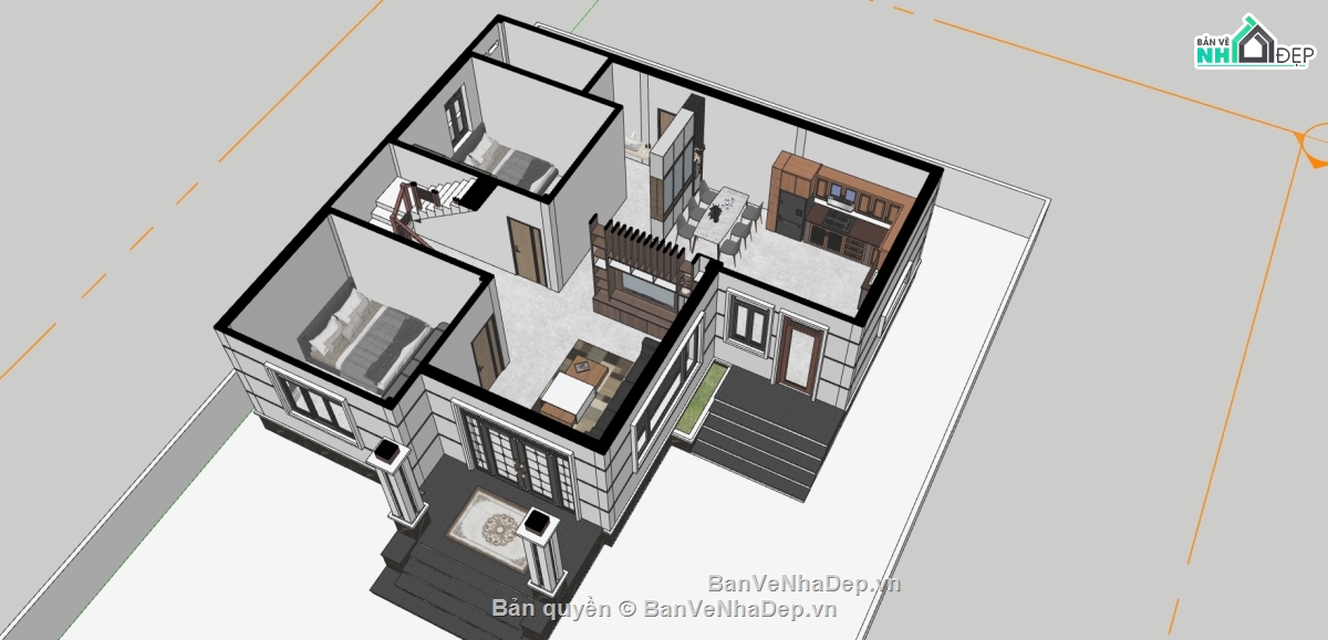 2 tầng mái nhật,biệt thự,biệt thự 2 tầng,model su biệt thự 2 tầng