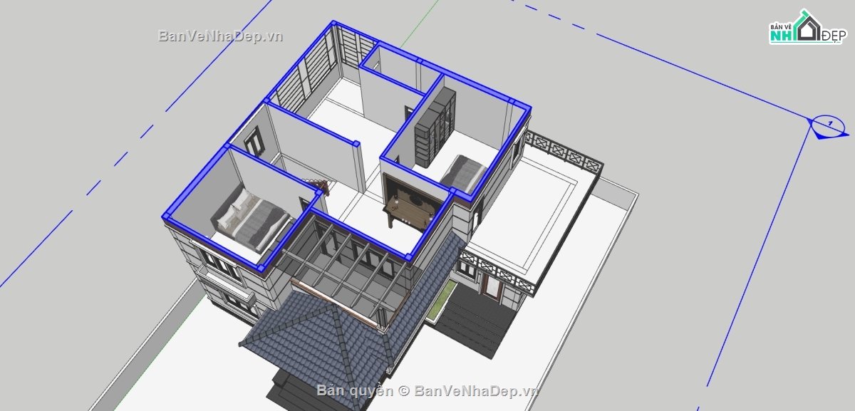 2 tầng mái nhật,biệt thự,biệt thự 2 tầng,model su biệt thự 2 tầng