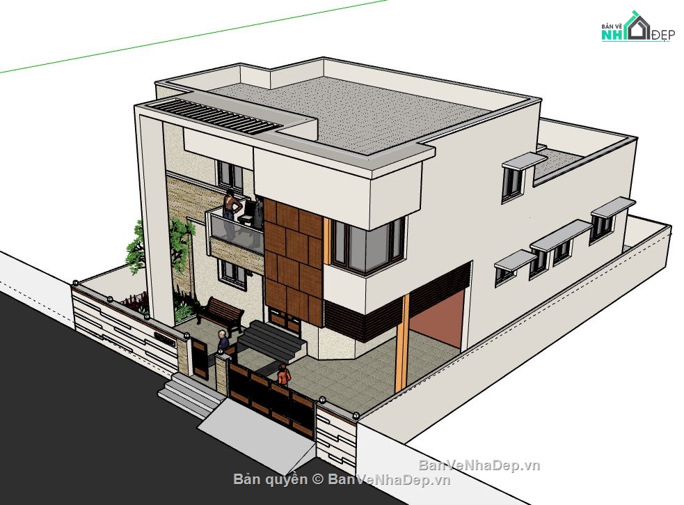 Nhà phố 2 tầng,model su nhà phố 2 tầng,file su nhà phố 2 tầng,file sketchup nhà phố 2 tầng,nhà phố 2 tầng file su