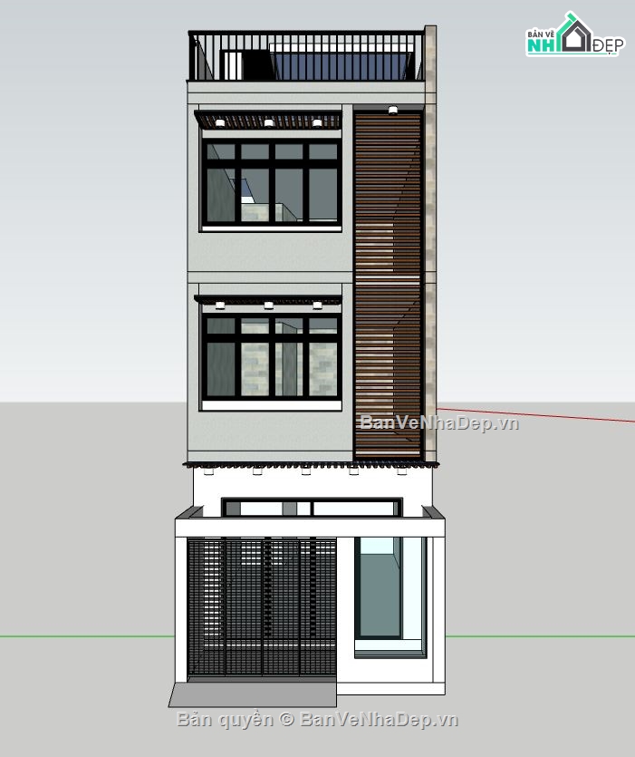 nhà phố 3 tầng,kiến trúc nhà phố đẹp,nhà phố hiện đại,mẫu su nhà phố hiện đại,nhà phố 3 tầng sketchup