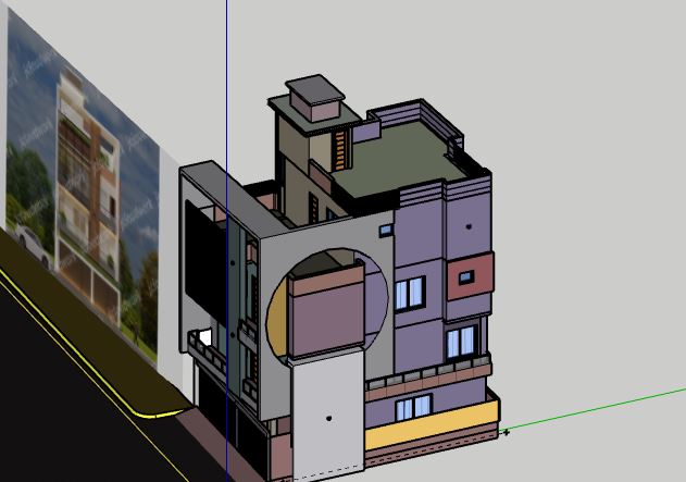 Nhà phố 3 tầng,model su nhà phố 3 tầng,file su nhà phố 3 tầng